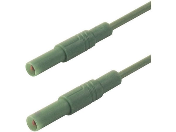 SKS Hirschmann MLS SIL GG 100/1 Turvatestausjohto [Lamellipistoke 4 mm - Lamellipistoke 4 mm] 1,00 m Vihreä