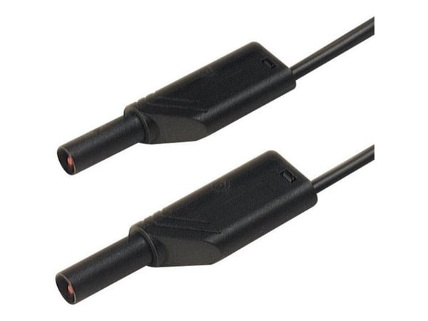 SKS Hirschmann MLS SIL WS 50/1 Säkerhetsprovledning [Lamellanslutning 4 mm - Lamellanslutning 4 mm] 0,50 m Svart 1 st