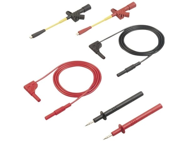 SKS Hirschmann MMS 2010 Turvatestausjohtosarja [Lamellipistoke 4 mm - Lamellipistoke 4 mm] 1,00 m Musta, punainen 1 kpl 1 kpl
