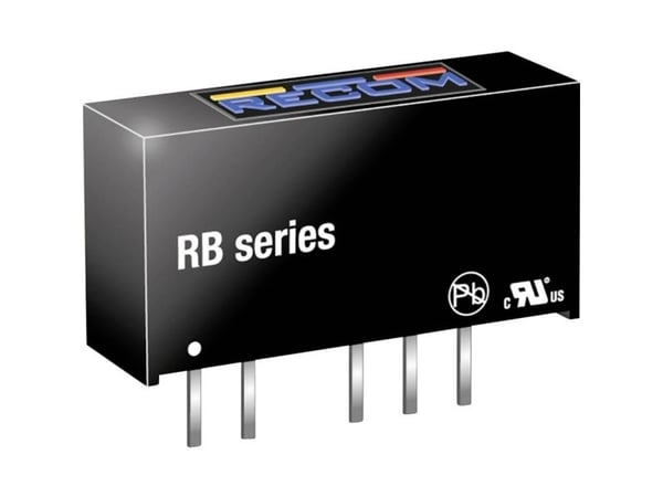 RECOM RB-0512D/P DC/DC-muunnin, tulostus 42 mA 1 W Lähtöjen määrä: 2 x
