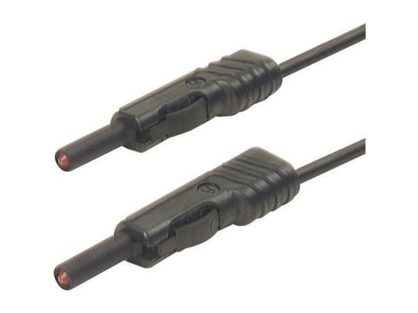 Hirschmann 973646100, Testsond, Svart, Polyvinylklorid (PVC), 1 mm ², -15 - 70 ° C, 30 V