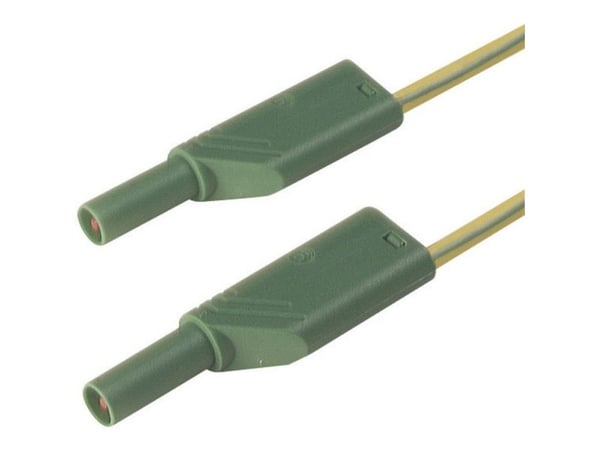 SKS Hirschmann MLS WS 200/2,5 ge/gn Säkerhetsprovledning [Lamellanslutning 4 mm - Lamellanslutning 4 mm] 2,00 m Gul 1 st