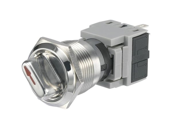 TRU COMPONENTS LAS1-BGQ-11X/21 vandalsikret dreiebryter 250 V/AC 5 A, 2 brytestillinger, 1x90°, IP40