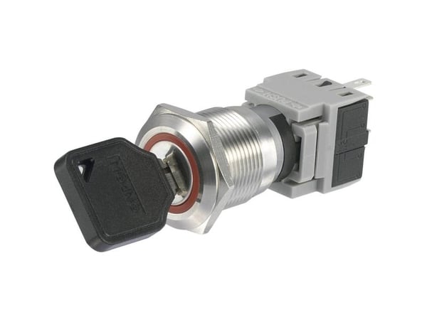 TRU COMPONENTS 704409 LAS1-BGQ-11Y/23 Avainkytkin 250 V/AC 5 A 1 x Off/(On) 1 x 60° IP40 1 kpl 1 kpl