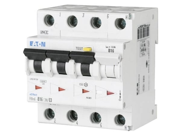 Eaton 170955 FI turvakytkin/automaattisulake 4-napainen 10 A 0,3 A 415 V/AC