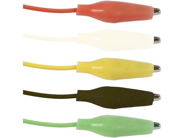 Joy-it COM-KROKO-50 Lightning-liitin krokotiiliklipsit Sopii (yhden piirilevyn tietokone) Arduino, Banana Pi, Raspberry Pi® 1 kpl