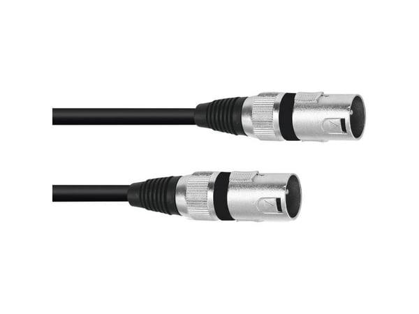 Omnitronic 3022075A, XLR (3-pin), Hankjønn, XLR (3-pin), Hankjønn, 0,2 m, Svart