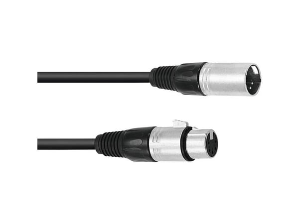 Omnitronic 30220761, XLR (5-pin), Hankjønn, XLR (5-pin), Hunkjønn, 0,5 m, Svart