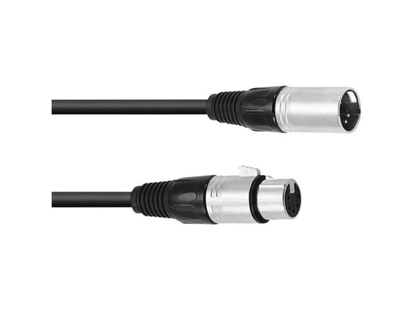 Omnitronic 30220769, XLR (5-pin), Hankjønn, XLR (5-pin), Hunkjønn, 5 m, Svart