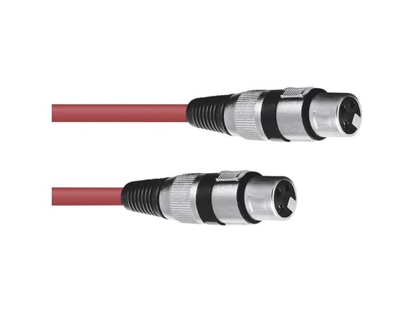 Omnitronic 30220900, XLR (3-pin), Hankjønn, XLR (3-pin), Hunkjønn, 1,5 m, Rød