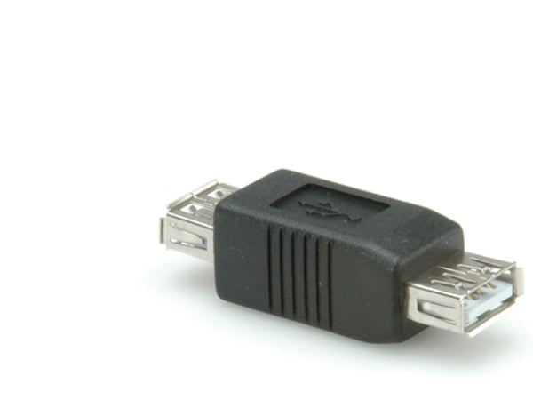ROLINE USB 2.0 Gender Changer, Type A F/F, Musta