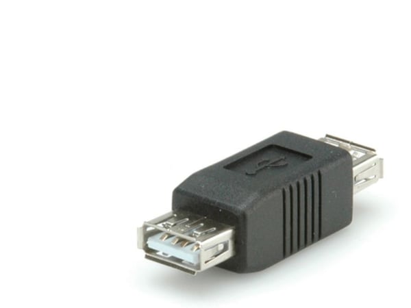 ROLINE USB 2.0 Gender Changer, Type A F/F, Musta