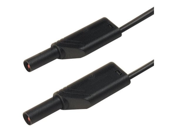 SKS Hirschmann MLS WS 50/1 sw Säkerhetsprovledning [Lamellanslutning 4 mm - Lamellanslutning 4 mm] 0,50 m Svart 1 st