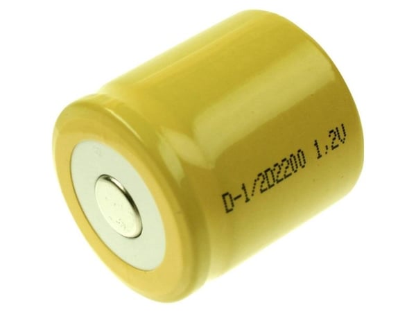 Mexcel D-1/2D2200 spesialbatteri 1/2D Flat-Top NiCd 1,2 V 2200 mAh, 1 stk
