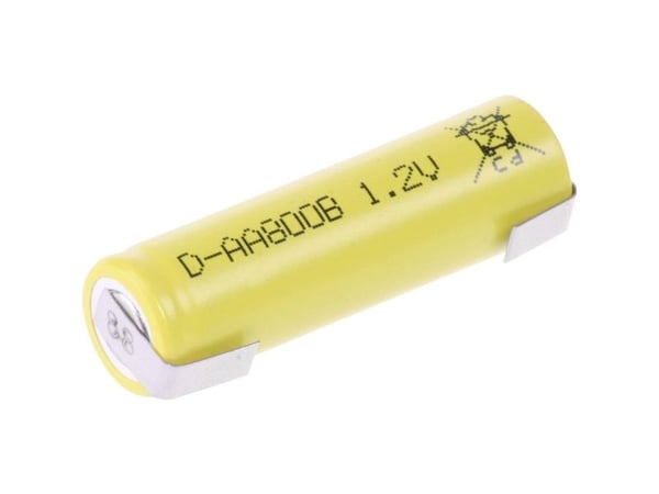 Mexcel -AA800B spesialbatteri R6 (AA) U-loddefane, Flat-Top NiCd 1,2 V 800 mAh, 1 stk
