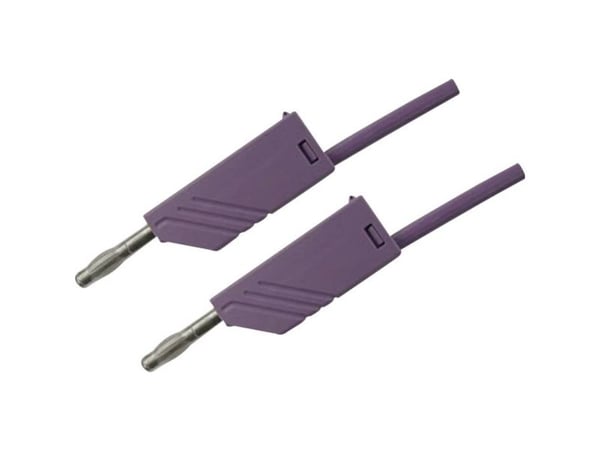 SKS Hirschmann MLN 50/2,5 VI Prøveledning [Lamelstik 4 mm - Lamelstik 4 mm] 0.50 m Violetti