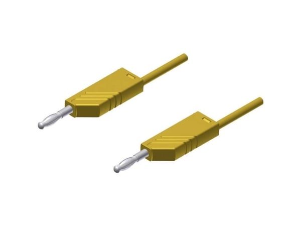 Hirschmann 934059103, Testkabel, Gul, PVC, Bananproppar, Silikon