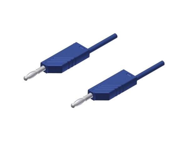 Hirschmann MLN 25/2,5, Testausjohdin, Sininen, PVC-muovi, Polyamidi, CAT I, -15 - 70 °C, 250 mm