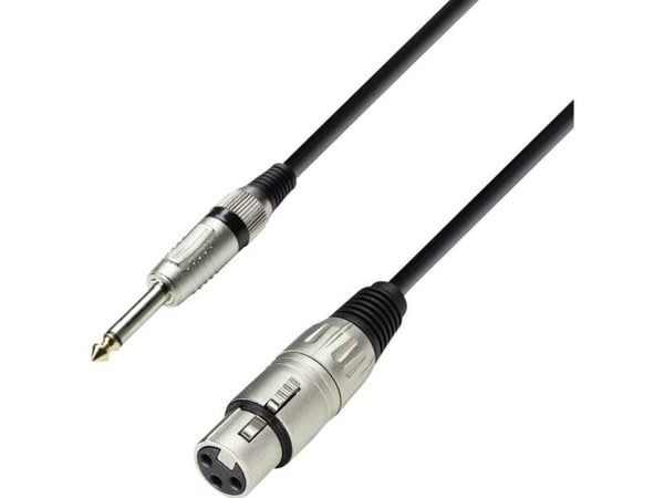 adam hall K3MFP0300, XLR, Hunkjønn, 6.35mm, Hankjønn, 3 m, Sort