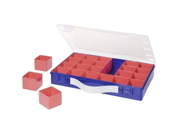 Hünersdorff sortimentskoffert (L x B x H) 332 x 232 x 55 mm Antall rom: 24 Variabel inndeling 1 stk