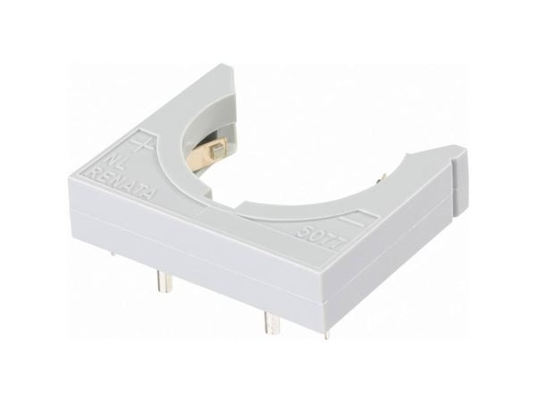 Renata 701112 knappecelleholder 1x CR 2450N, CR 2477N horisontal, gjennomstikksmontasje THT (L x B x H) 30 x 29,5 x 8,4 mm