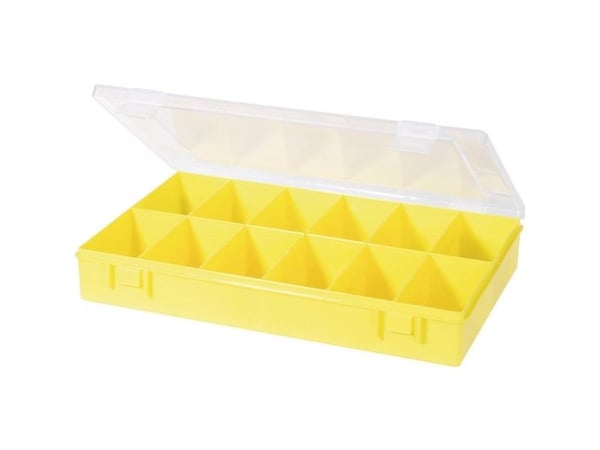 Hünersdorff sortimentskasse (L x B x H) 335 x 225 x 55 mm antall rom: 12 fast inndeling innhold 1 stk