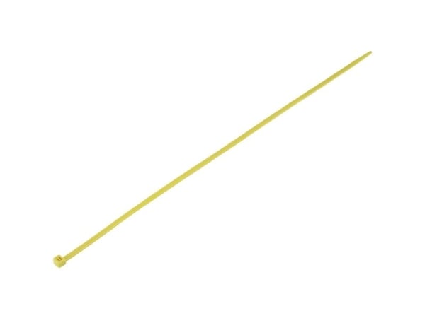 Conrad TC-6645772, Tikasmallinen johdinside, Keltainen, 385 mm, 4,8 mm, 100 kpl
