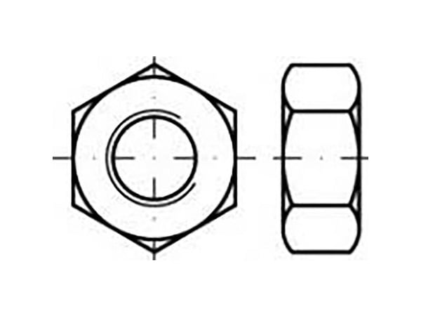 TOOLCRAFT TO-6855540 sekskantsmuttere M6 DIN 555 plast, 100 stk