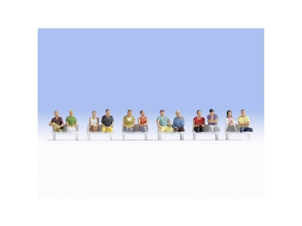 NOCH Sitting Passengers, HO (1:87), Flerfarget