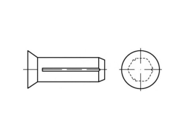 TOOLCRAFT forsænkede spor skruer Ø 2 mm x 10 mm stål, 500 stk.