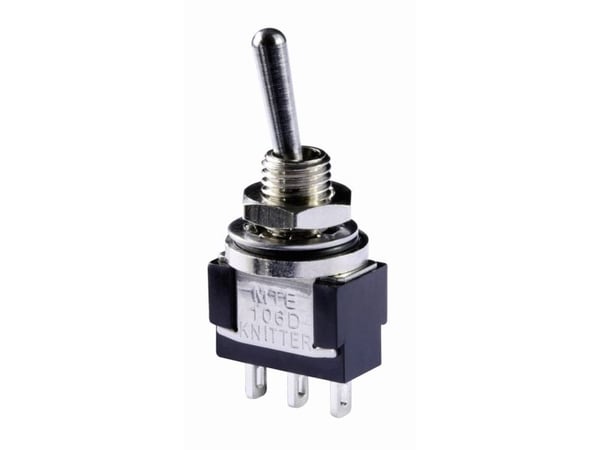 Knitter-Switch MTE 106E Keinukytkin 250 V/AC 3 A 1 x On/Off/On IP67 Klikkaava/0/Clicking 1 kpl