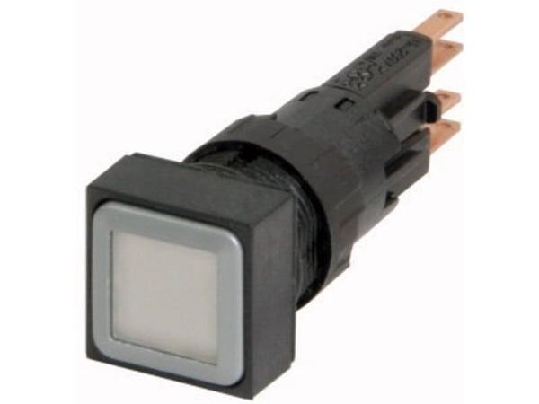 Eaton Q18LT-WS, Tryckknappsbrytare, Svart, Vit, IP65, 18 mm, 60 mm, 18 mm