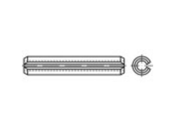 TOOLCRAFT TO-5379438 rørstifter i rustfritt stål, 100 stk.