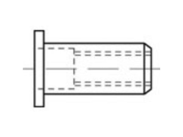 TOOLCRAFT TO-5380440 blindnaglemuttere M4 rustfritt stål 500 stk