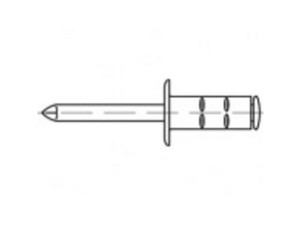 TOOLCRAFT TO-5380545 blindnagler 4 mm rustfritt stål 500 stk