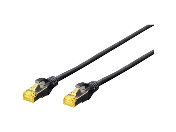 DIGITUS Professional - Koblingskabel - RJ-45 (hann) til RJ-45 (hann) - UTP - CAT 6 - med støvel, uten hindringer - svart