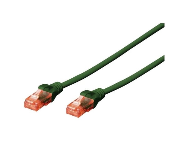 DIGITUS Professional - Koblingskabel - RJ-45 (hann) til RJ-45 (hann) - 25 cm - UTP - CAT 6 - med støvel, halogenfri, uten hindringer - grønn