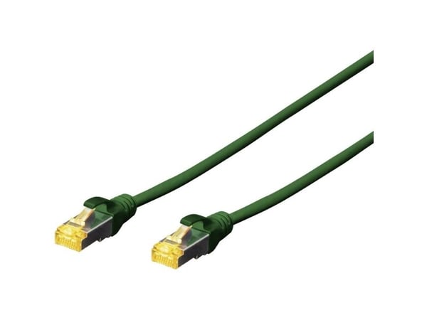 DIGITUS - Koblingskabel - RJ-45 (hann) til RJ-45 (hann) - 7 m - SFTP - CAT 6a - med støvel, halogenfri, uten hindringer - grønn