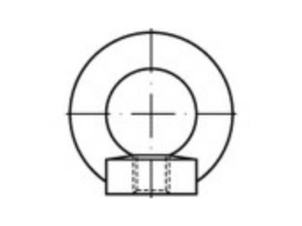TOOLCRAFT ringmuttere M8 DIN 582 stål varmforsinket (25 stk)