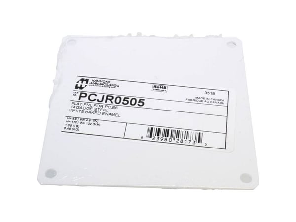 Hammond Electronics Monteringsplate Stål Hvit (L x B x H) 122 x 122 x 1.8 mm 1 stk