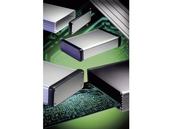 Hammond Electronics 1455L1202BK profilkabinet 120 x 103 x 30,5 aluminium svart (1 stk.)