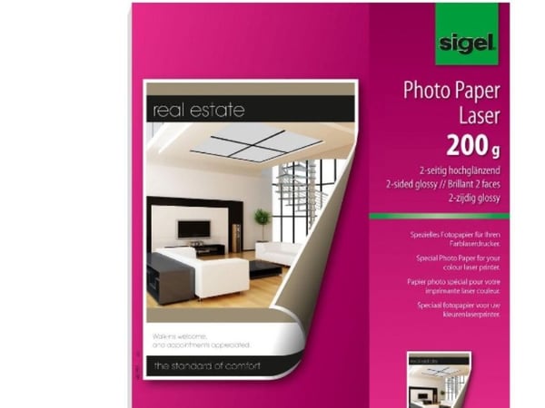 Sigel LP344, 200 g/m², A4, Rosa, Hvit