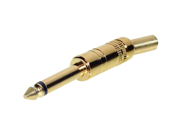 TRU COMPONENTS 1559789 jackplugg 6,35 mm rett pol: 2 mono gull (1 stk.)