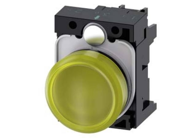 Siemens 3SU11036AA301AA0, Gul, IP67, IP69K, 43 g, 100 mm, 50 mm, 30 mm