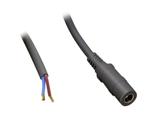 TRU COMPONENTS lavspennings tilkoblingskabel, åpen ende, 5,50 mm / 2,10 mm, 30,00 cm (1 stk.)