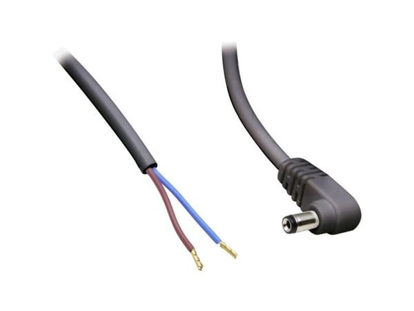TRU COMPONENTS tilkoblingskabel lavspenning, lavspenningsplugg med åpen ende 5,50 mm / 2,50 mm, 50 cm