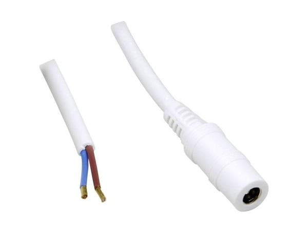 Conrad TC-2511324, Pienjännitekaapeli, Valkoinen, 0.5 mm², 1 m