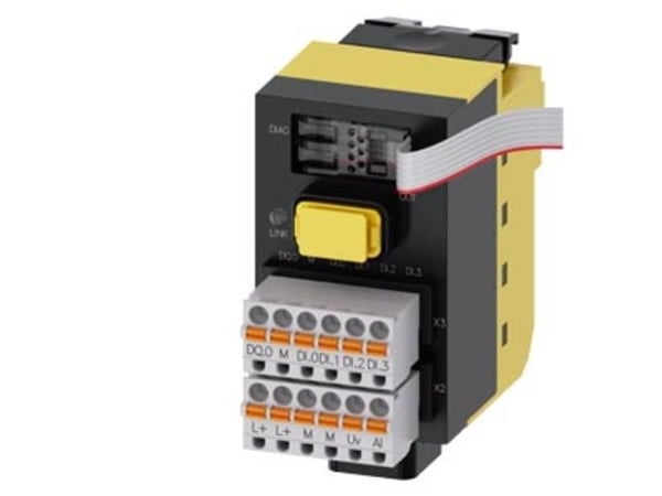 Failsafe gränssnittsmodul Profinet 1DQ 4DI 1AI 24V DC, fjäderanslutning, montage på montageplåt SIRIUS ACT 3SU1400-1LL10-3BA1