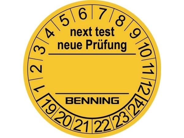 Benning gul folie selvklebende (Ø x L) 30 x 30 mm 300 stk