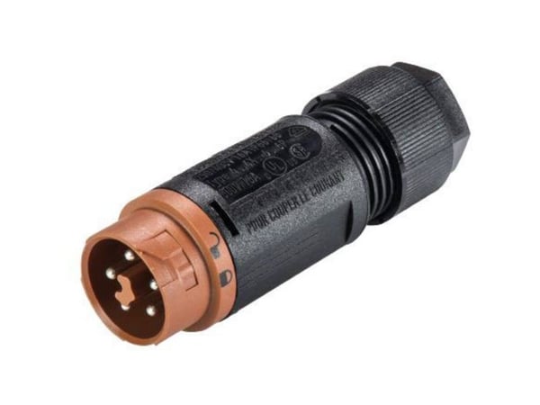 Wieland Electric 46.052.4550.4 rundstik, rett samlet poltall: 5, serie RST® MINI